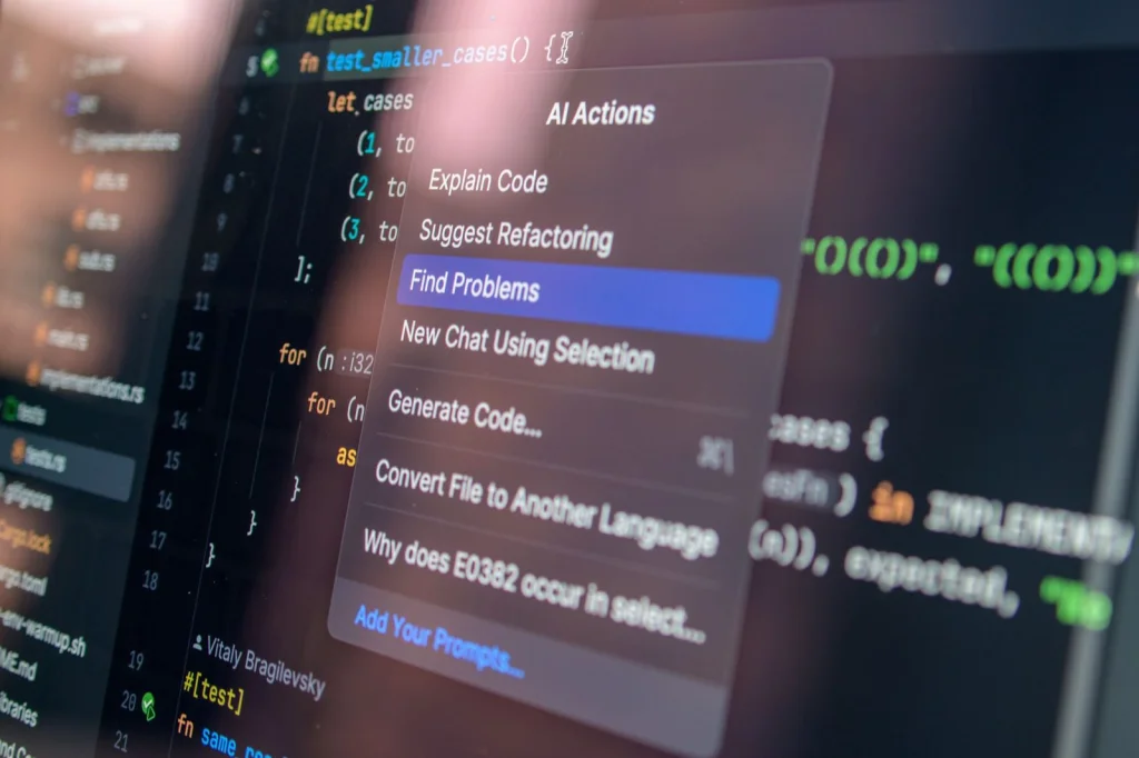 Computer screen showing AI image generator interface, clean modern UI design, multiple generated images displayed in grid format, soft desk lighting from above, close-up shot of monitor, tech workspace photography