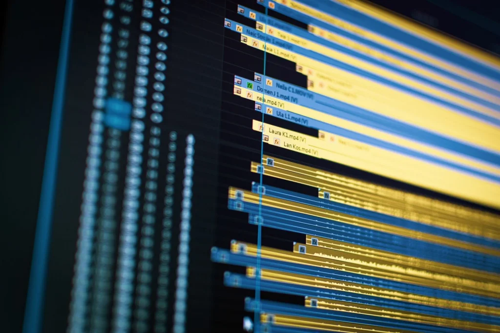 Close-up of computer screen showing photo editing software interface with detailed hair selection tool, fine hair strands visible against transparent background, focused task lighting, macro lens shot, technical photography, sharp detail